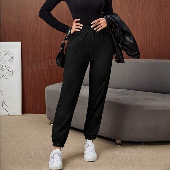 SHEIN black joggers, size large - Picture 3 of 9
